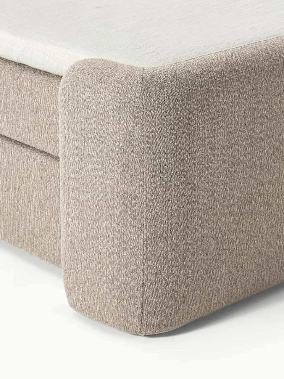 Bouclé boxspring bed Perla^Westwing Collection Discount