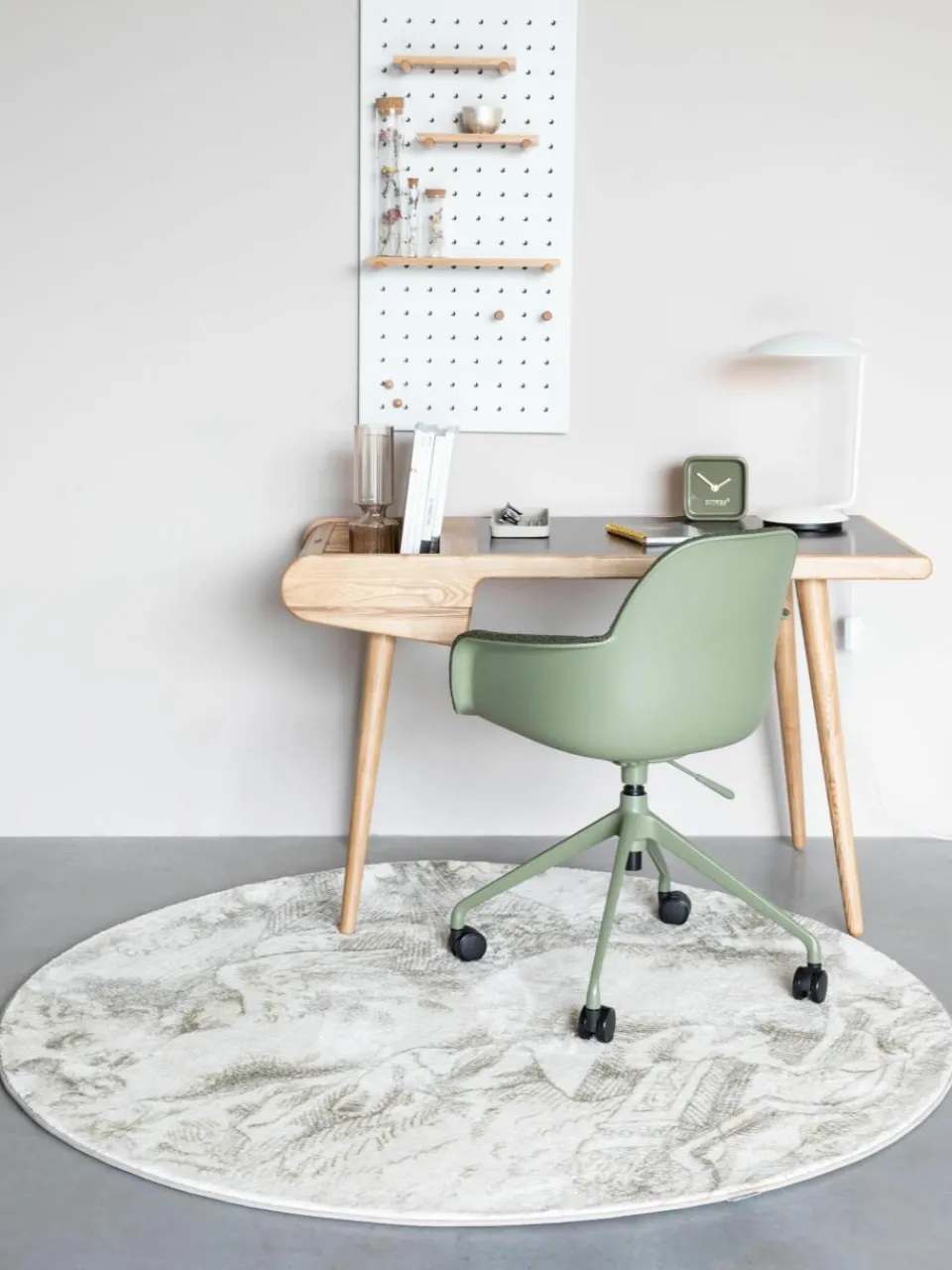 Bouclé bureaustoel Albert, in hoogte verstelbaar^Zuiver Fashion
