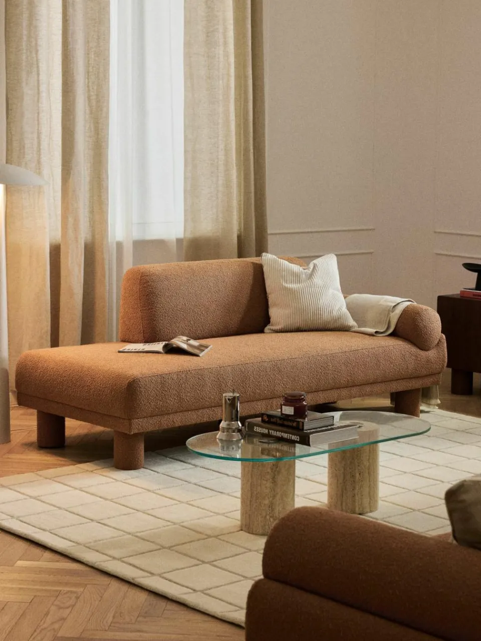 Bouclé chaise longue Lilo^Westwing Collection Clearance