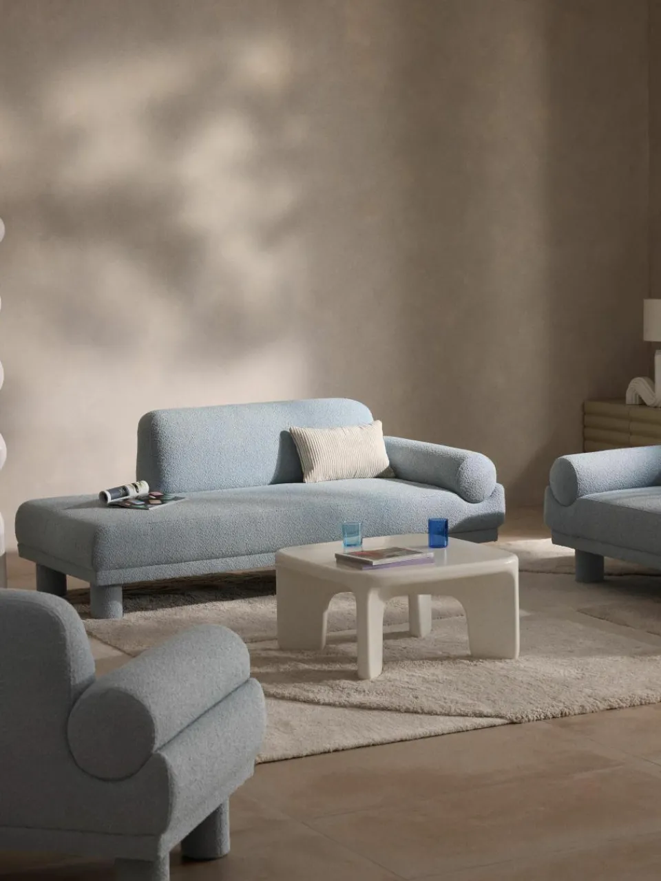 Bouclé chaise longue Lilo^Westwing Collection Hot