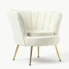 Bouclé cocktailfauteuil Oyster^Westwing Collection Clearance