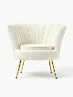 Bouclé cocktailfauteuil Oyster^Westwing Collection Clearance
