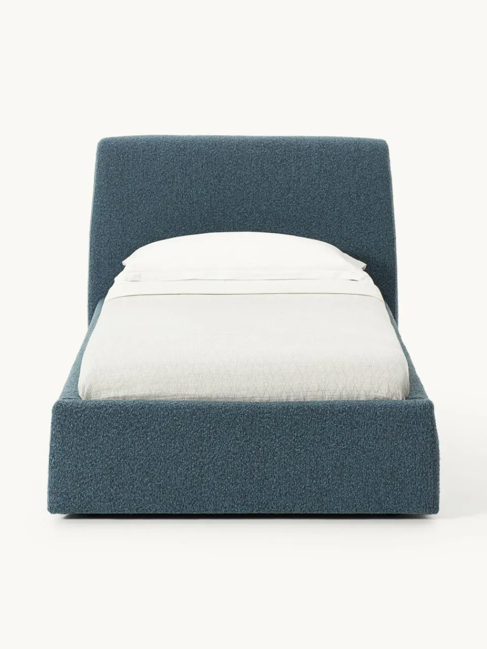 Bouclé eenpersoonsbed Cloud met opbergruimte^Westwing Collection Fashion