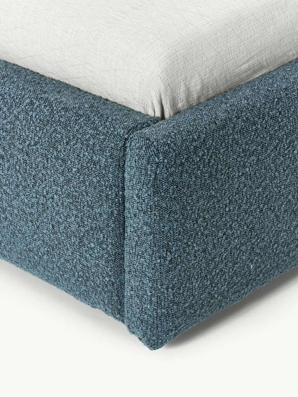 Bouclé eenpersoonsbed Cloud met opbergruimte^Westwing Collection Fashion