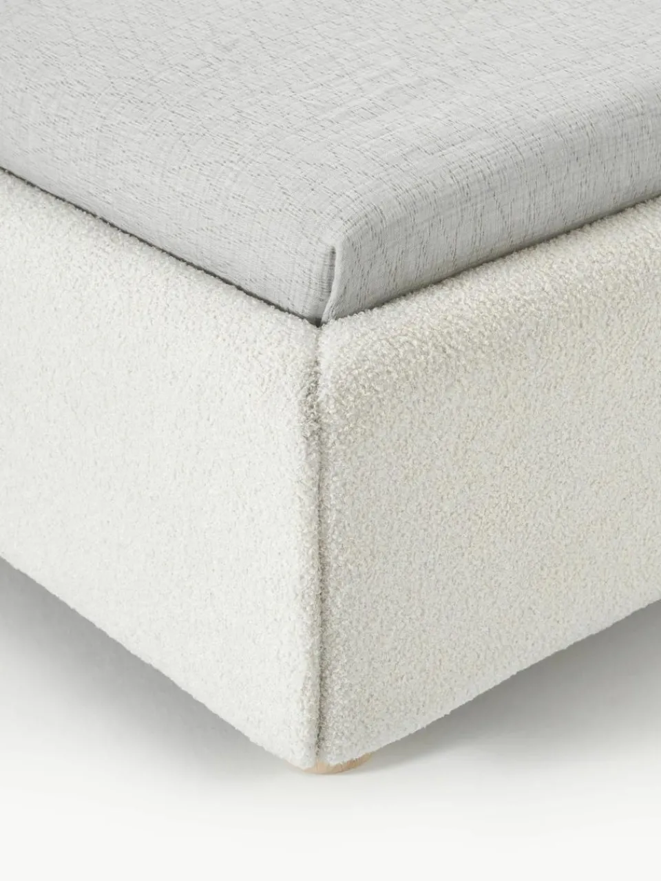 Bouclé eenpersoonsbed Ebba^Westwing Collection Best