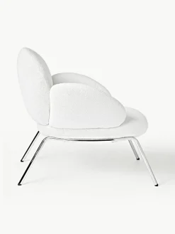 Bouclé fauteuil Luan met metalen poten^Westwing Collection New
