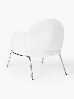 Bouclé fauteuil Luan met metalen poten^Westwing Collection New