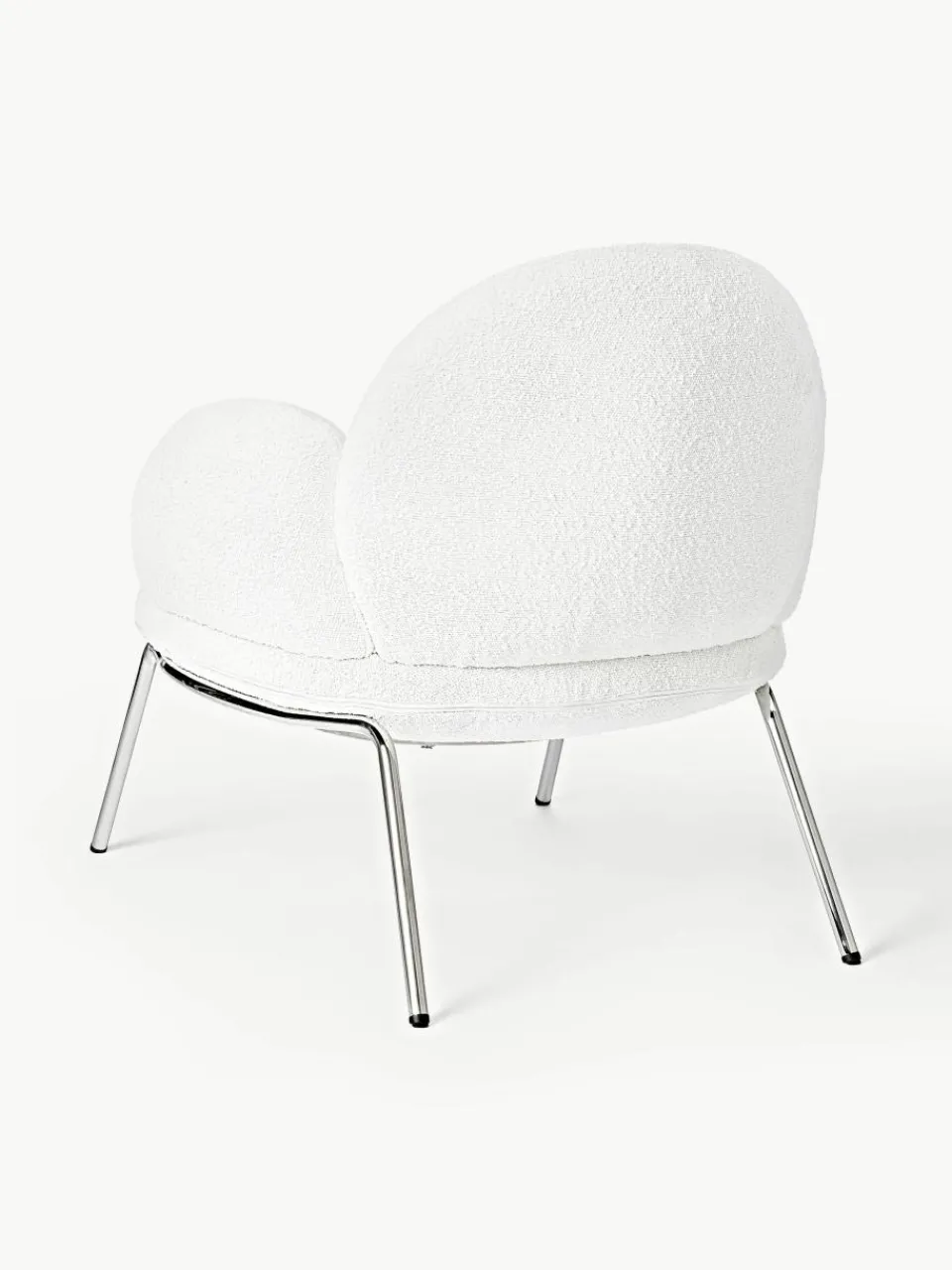 Bouclé fauteuil Luan met metalen poten^Westwing Collection New