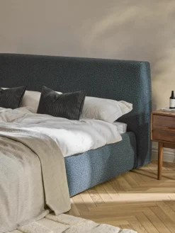 Bouclé gestoffeerd bed Cloud met opbergruimte^Westwing Collection Hot