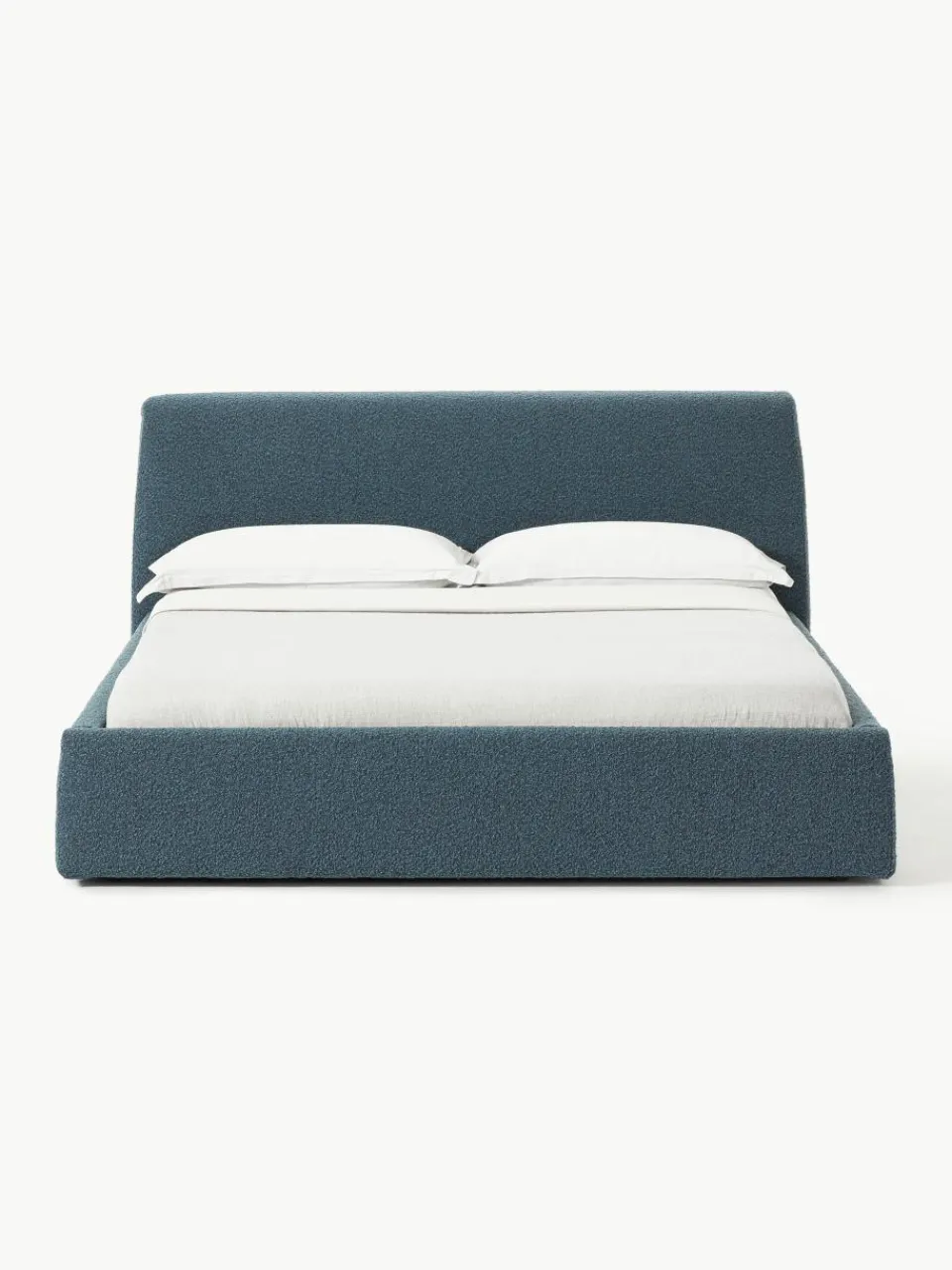 Bouclé gestoffeerd bed Cloud met opbergruimte^Westwing Collection Hot