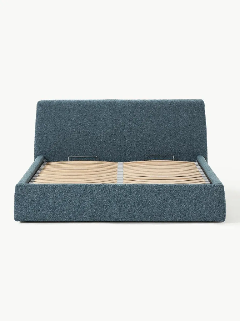 Bouclé gestoffeerd bed Cloud met opbergruimte^Westwing Collection Hot