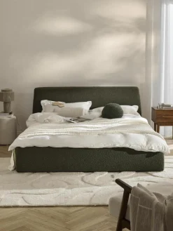 Bouclé gestoffeerd bed Cloud met opbergruimte^Westwing Collection Clearance
