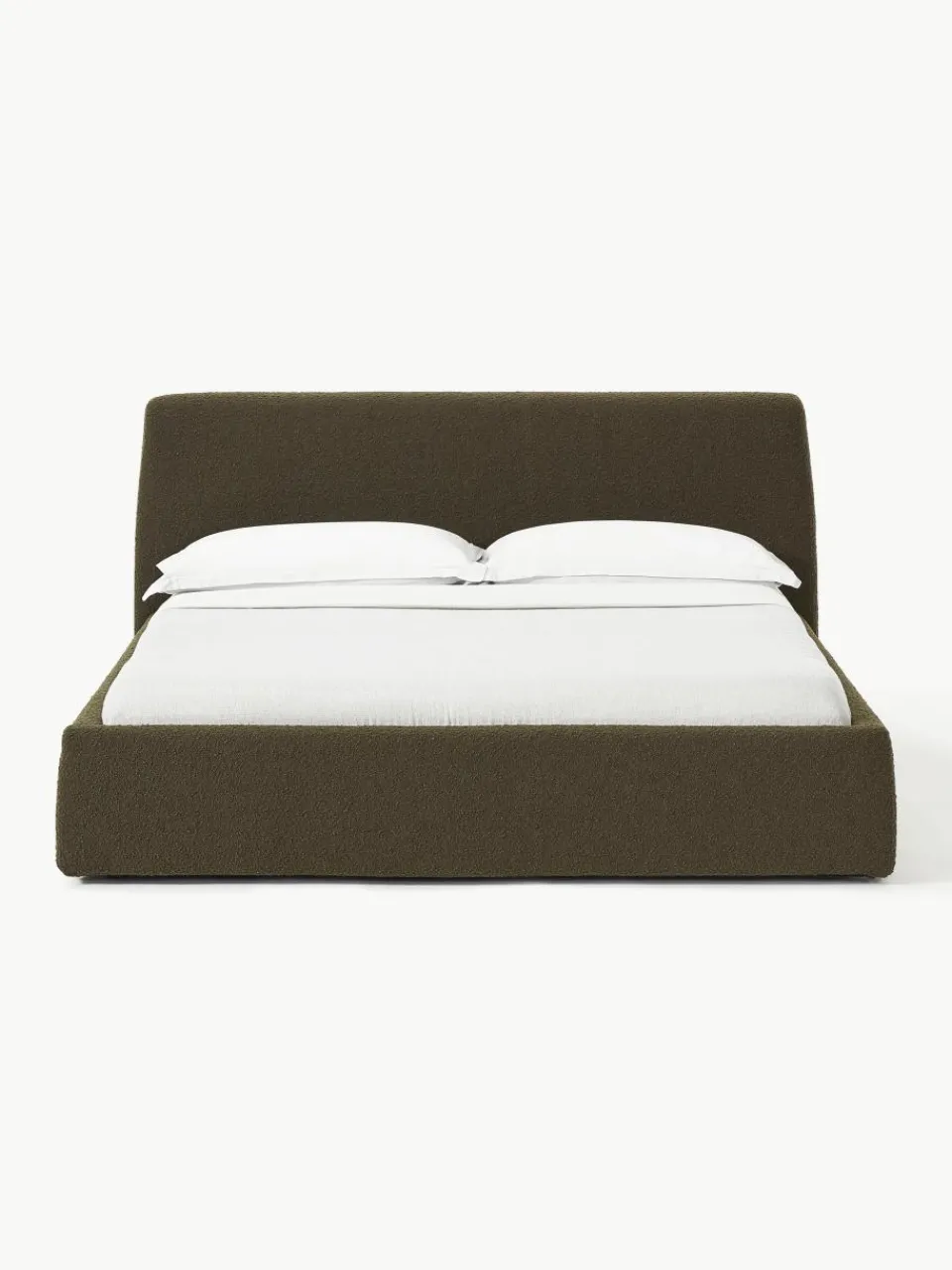 Bouclé gestoffeerd bed Cloud met opbergruimte^Westwing Collection Clearance