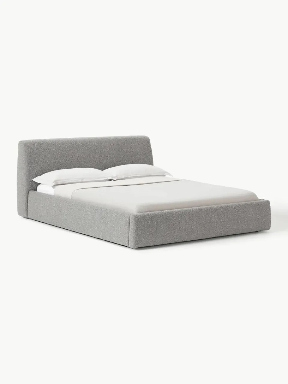 Bouclé gestoffeerd bed Cloud^Westwing Collection Online