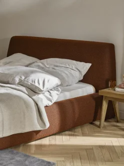 Bouclé gestoffeerd bed Cloud met opbergruimte^Westwing Collection Online