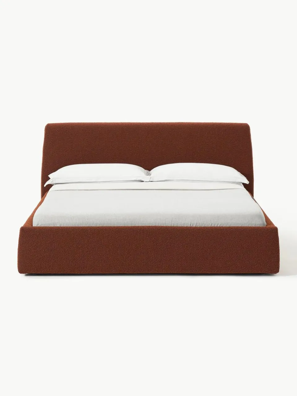 Bouclé gestoffeerd bed Cloud met opbergruimte^Westwing Collection Online