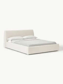Bouclé gestoffeerd bed Cloud met opbergruimte^Westwing Collection Clearance