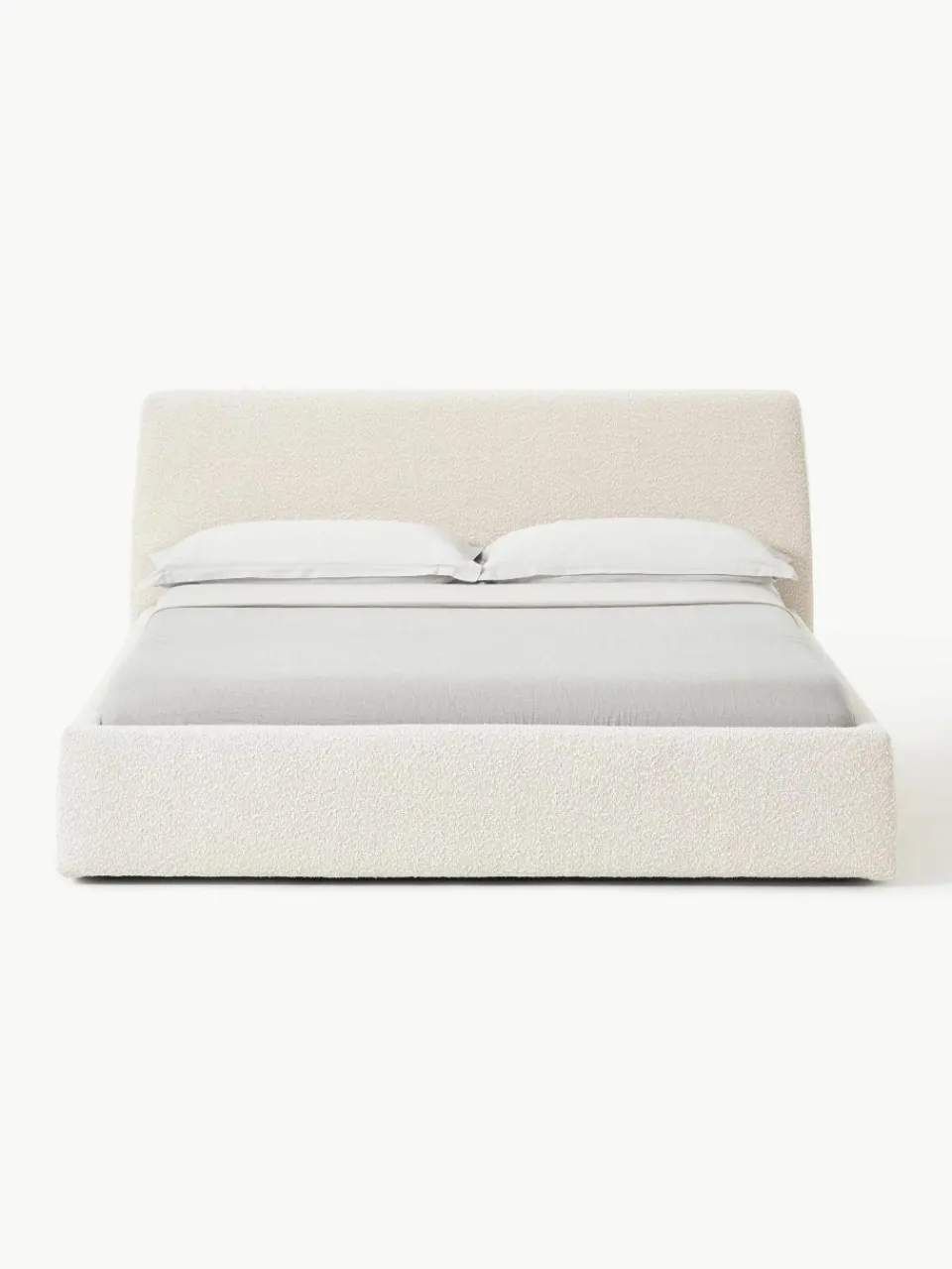Bouclé gestoffeerd bed Cloud met opbergruimte^Westwing Collection Clearance