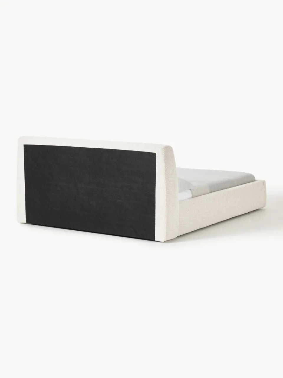 Bouclé gestoffeerd bed Cloud met opbergruimte^Westwing Collection Clearance
