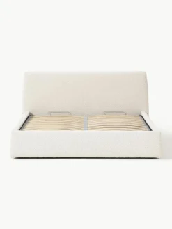 Bouclé gestoffeerd bed Cloud met opbergruimte^Westwing Collection Clearance