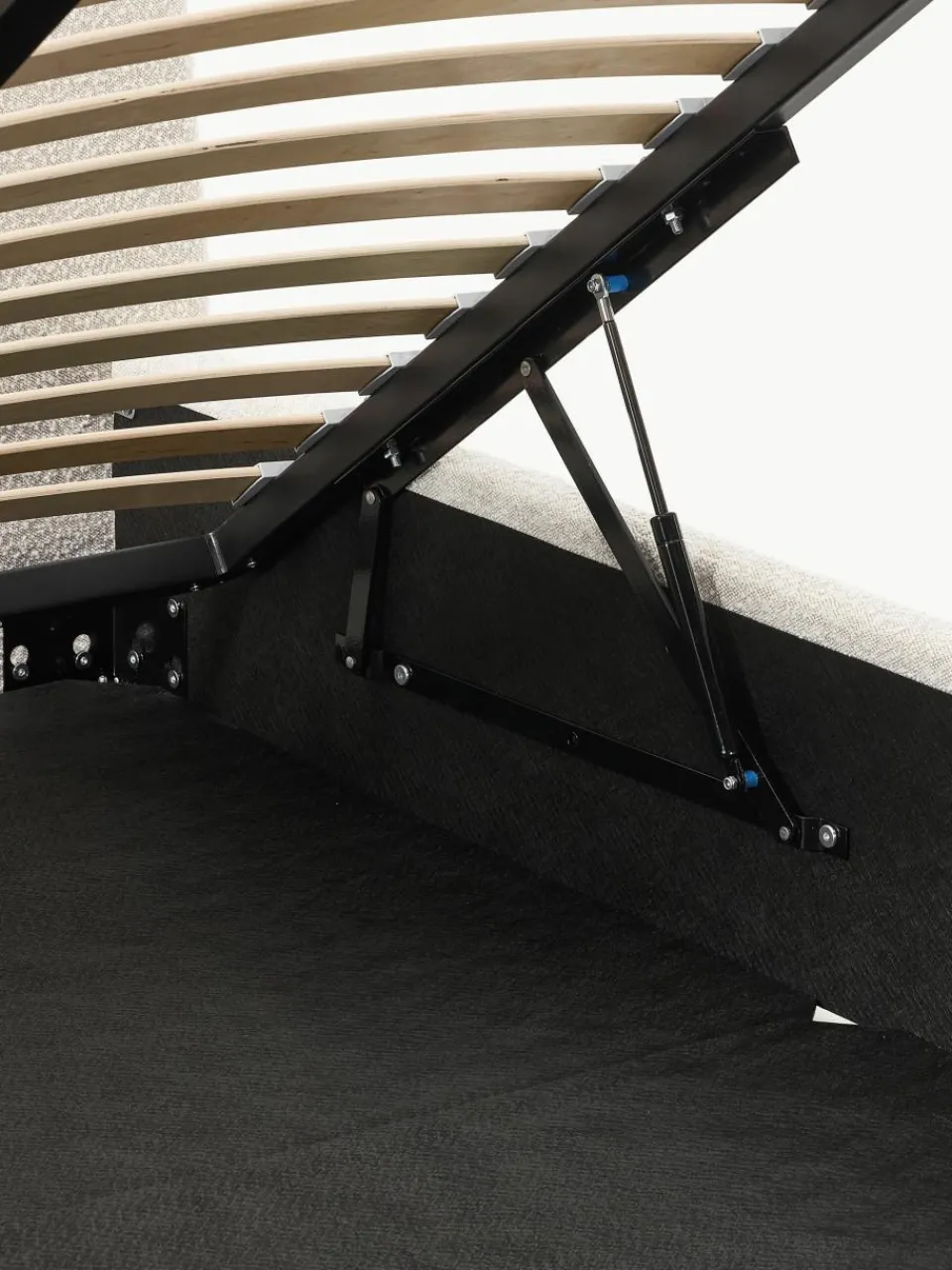 Bouclé gestoffeerd bed Cloud met opbergruimte^Westwing Collection Clearance