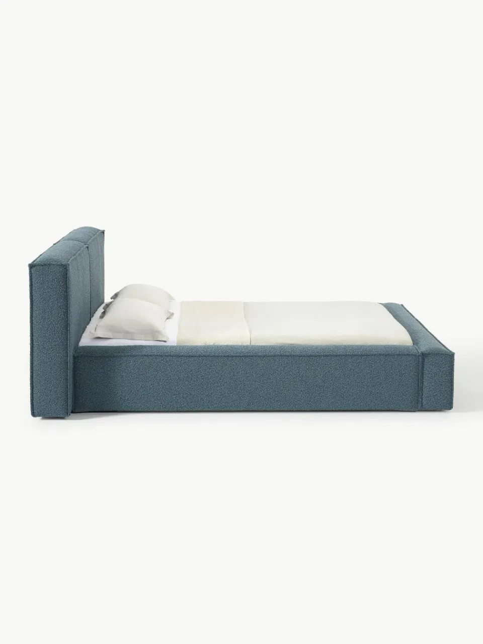 Bouclé gestoffeerd bed Lennon^Westwing Collection Best