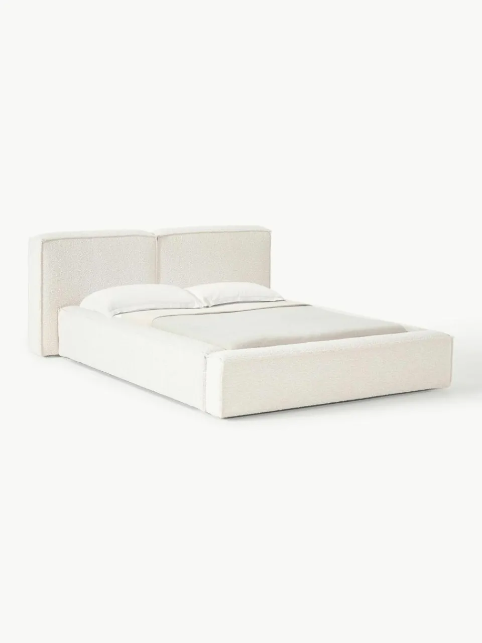 Bouclé gestoffeerd bed Lennon^Westwing Collection Clearance
