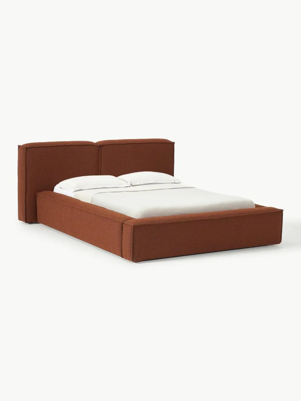 Bouclé gestoffeerd bed Lennon^Westwing Collection Best