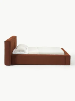 Bouclé gestoffeerd bed Lennon met opbergruimte^Westwing Collection Discount