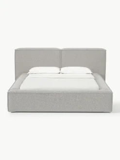 Bouclé gestoffeerd bed Lennon^Westwing Collection Discount