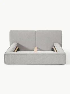 Bouclé gestoffeerd bed Lennon^Westwing Collection Discount