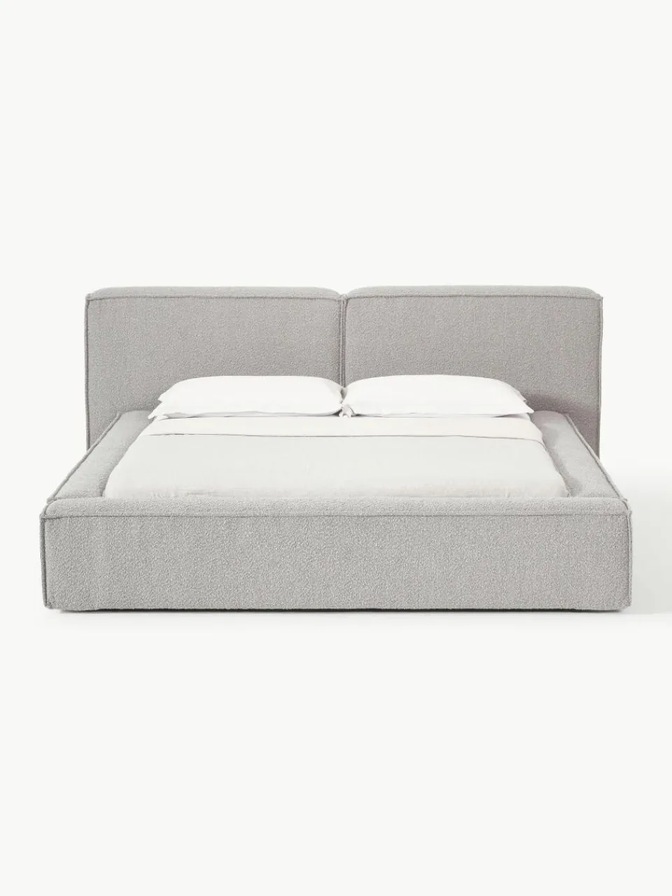 Bouclé gestoffeerd bed Lennon met opbergruimte^Westwing Collection Outlet