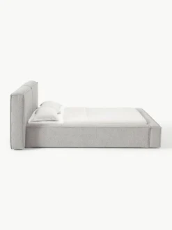 Bouclé gestoffeerd bed Lennon met opbergruimte^Westwing Collection Outlet