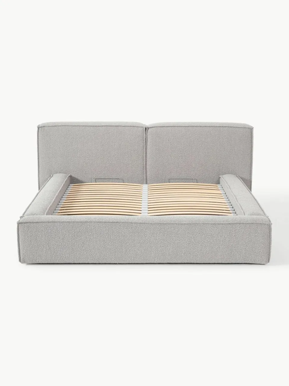 Bouclé gestoffeerd bed Lennon met opbergruimte^Westwing Collection Outlet
