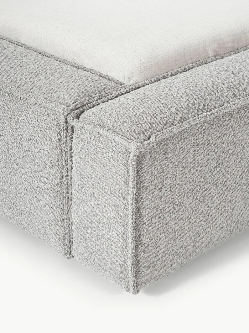 Bouclé gestoffeerd bed Lennon met opbergruimte^Westwing Collection Outlet