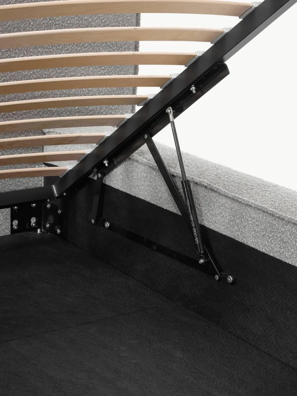 Bouclé gestoffeerd bed Lennon met opbergruimte^Westwing Collection Outlet