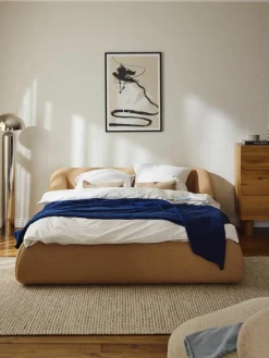 Bouclé gestoffeerd bed Sofia^Westwing Collection Sale
