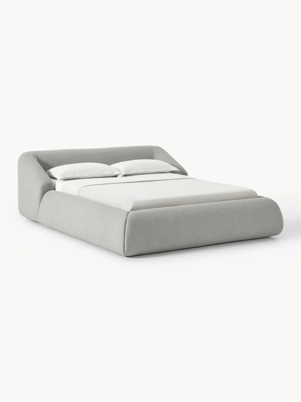 Bouclé gestoffeerd bed Sofia^Westwing Collection Outlet