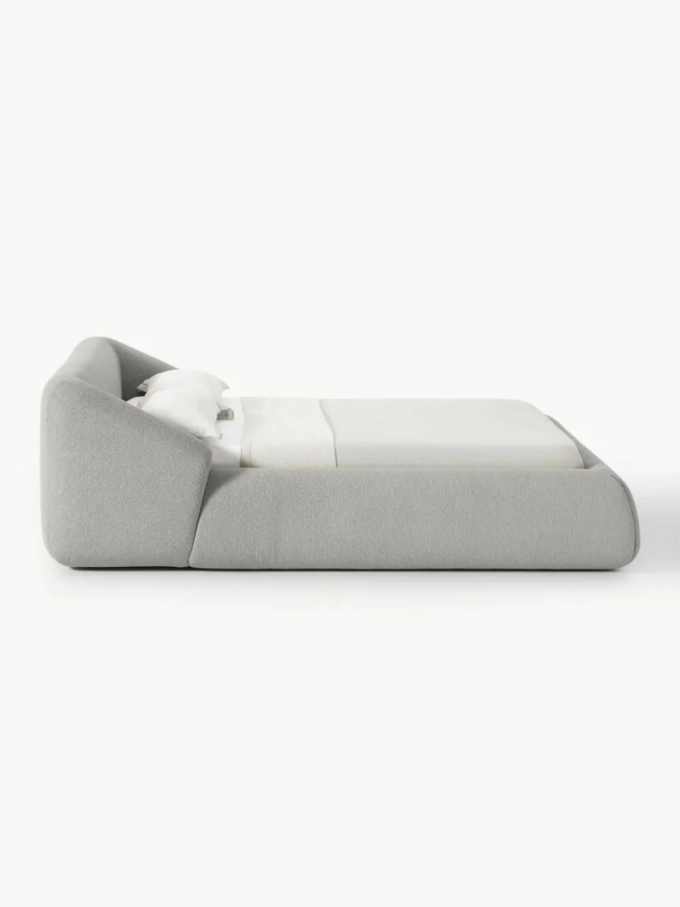 Bouclé gestoffeerd bed Sofia^Westwing Collection Outlet