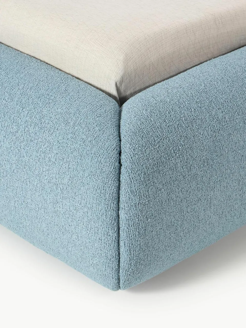 Bouclé gestoffeerd bed Sofia^Westwing Collection Discount
