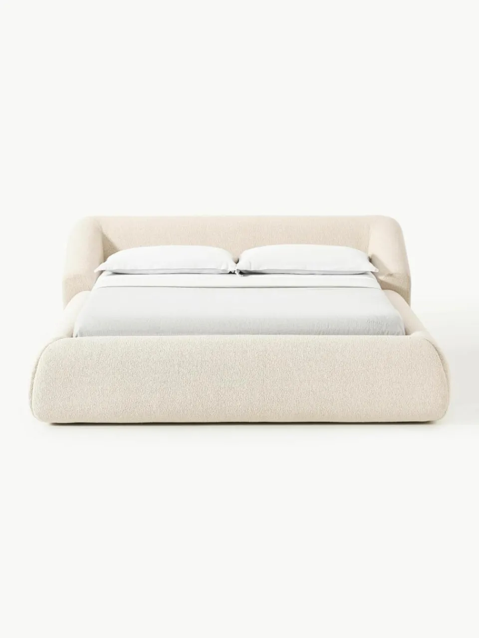 Bouclé gestoffeerd bed Sofia^Westwing Collection Sale