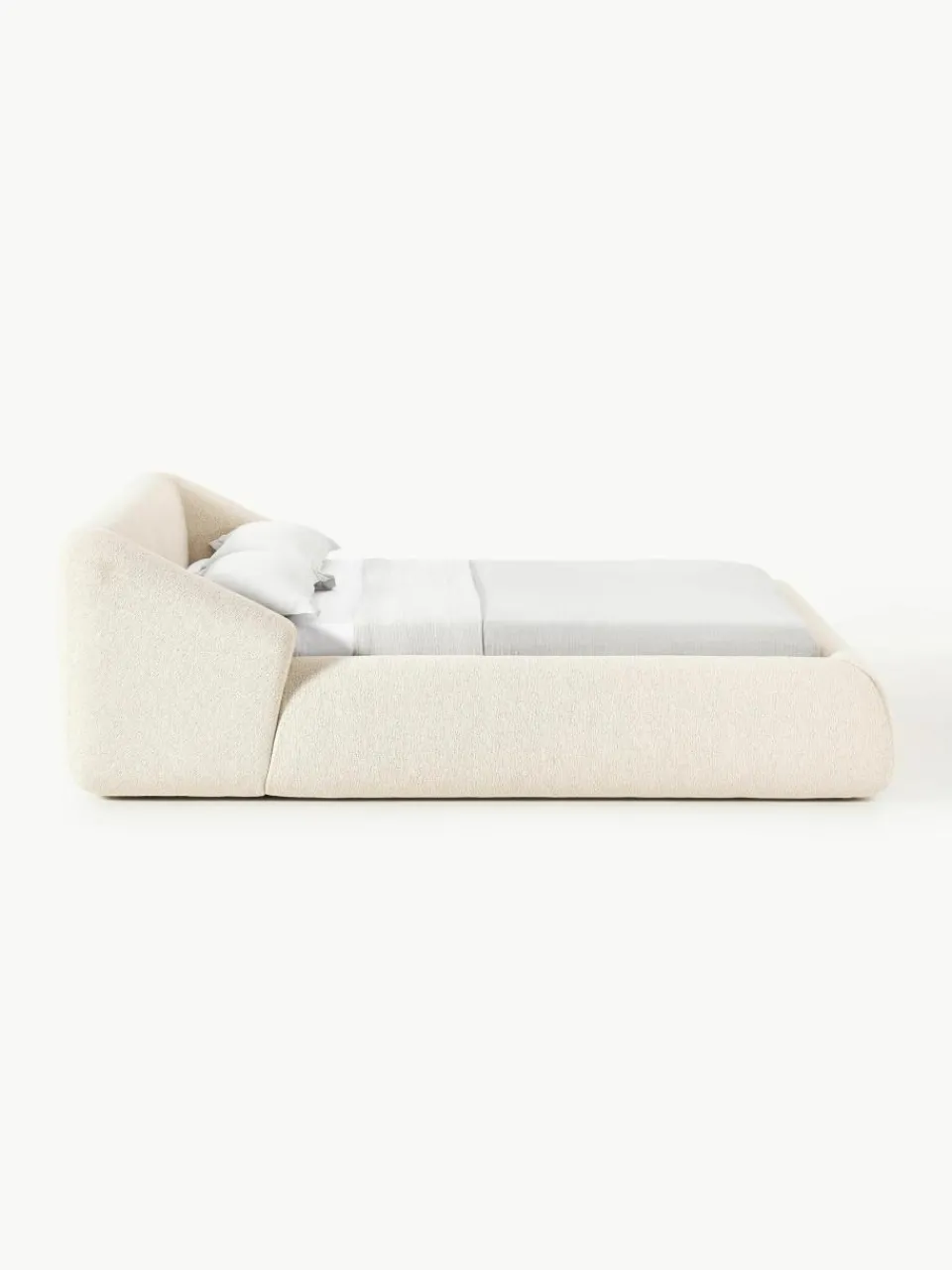 Bouclé gestoffeerd bed Sofia^Westwing Collection Sale
