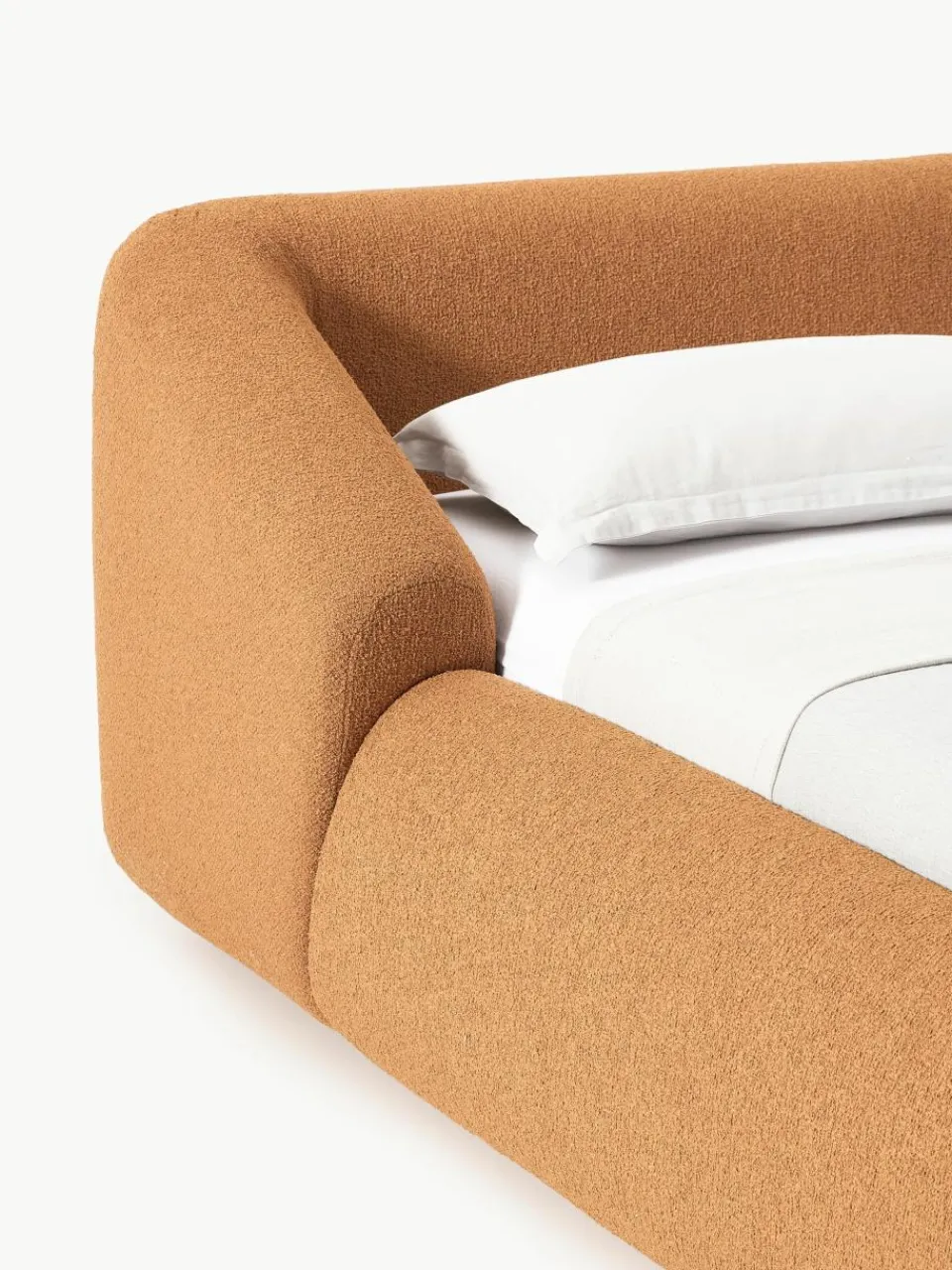 Bouclé gestoffeerd bed Sofia^Westwing Collection Clearance