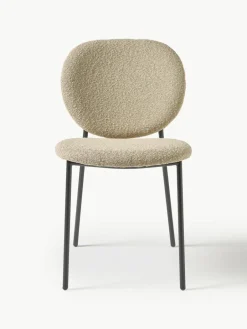 Bouclé gestoffeerde stoelen Ulrica, 2 stuks^Westwing Collection Discount