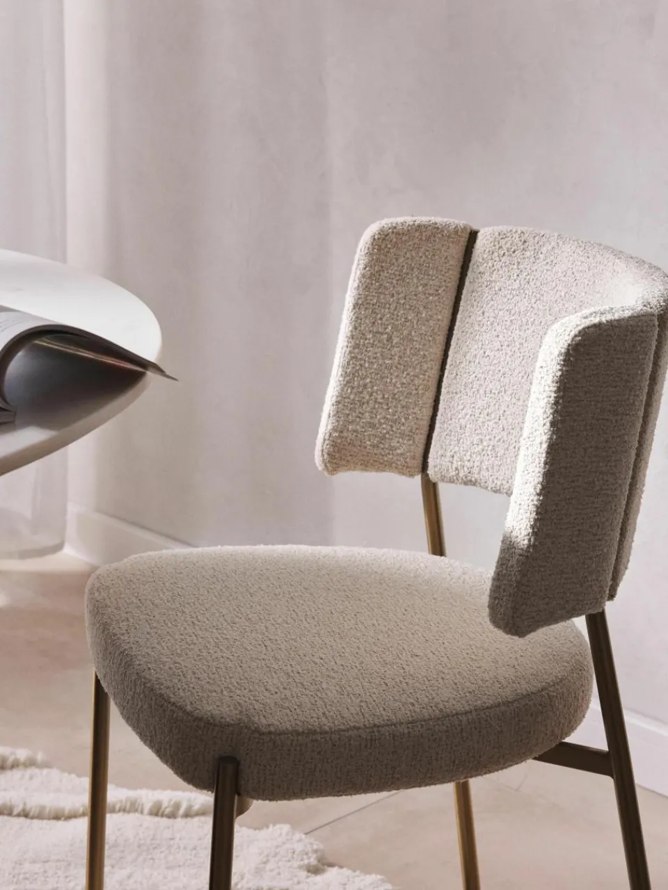 Bouclé gestoffeerde stoelen Samantha, 2 stuks^Westwing Collection Outlet