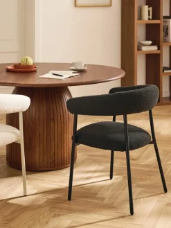 Bouclé gestoffeerde stoelen Thiago, 2 stuks^Westwing Collection Clearance