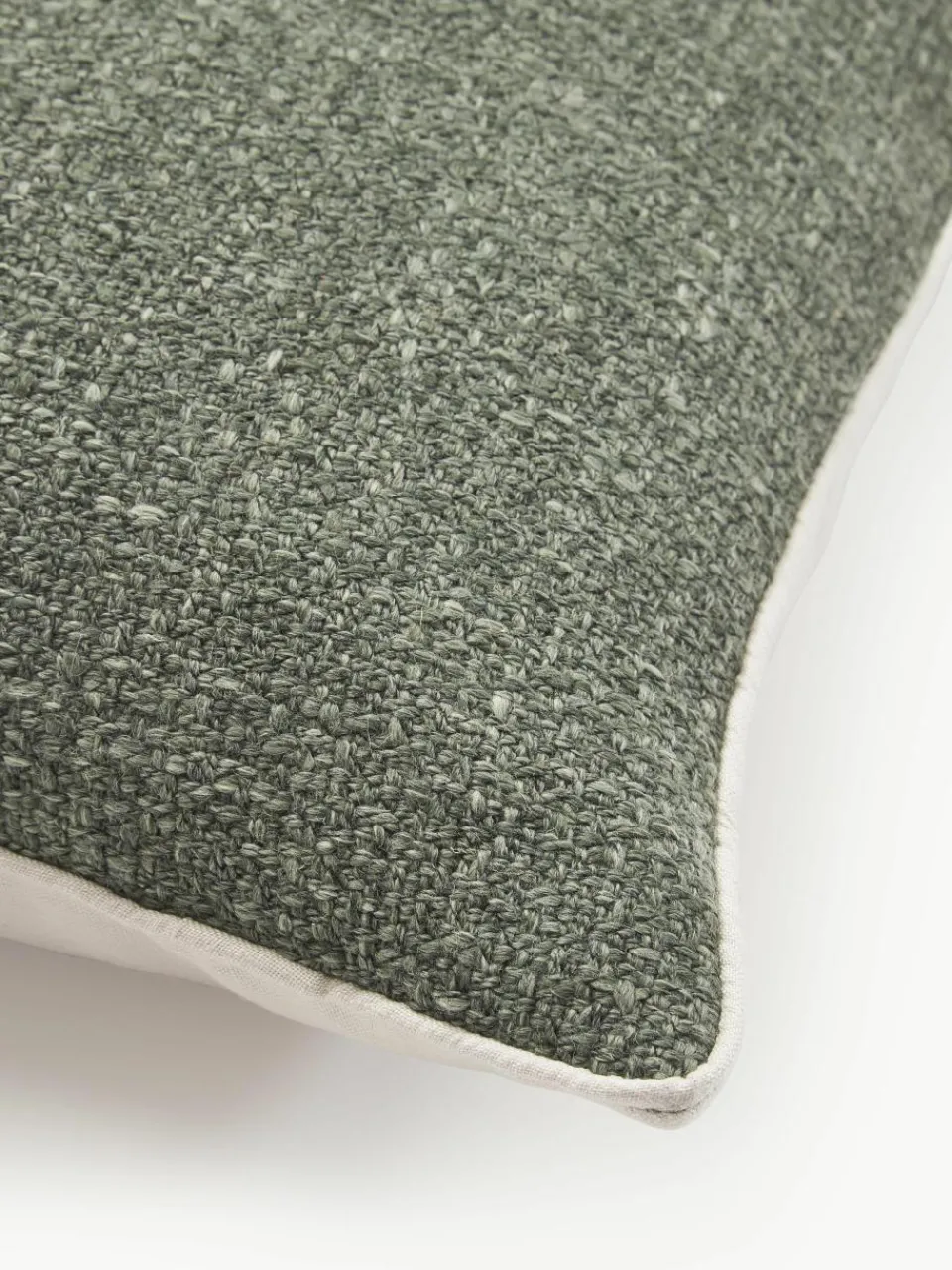 Bouclé kussenhoes Aya met bies^Westwing Collection Fashion