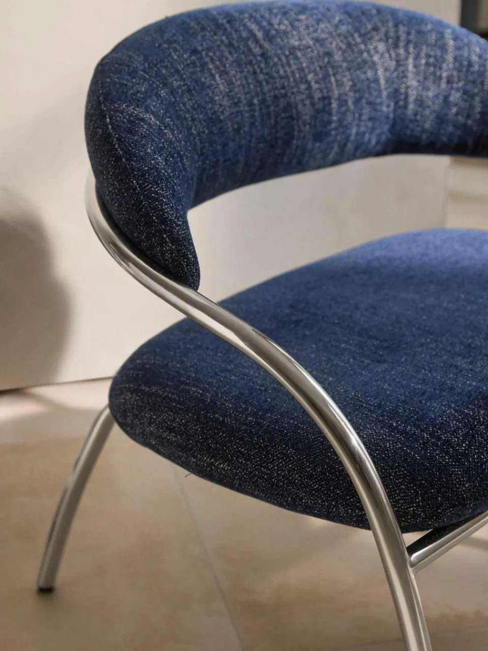 Bouclé loungefauteuil Dodo^Westwing Collection Hot