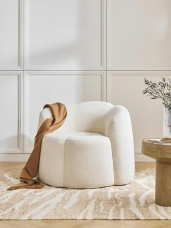 Bouclé loungefauteuil Fleur^Westwing Collection New