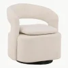 Bouclé loungefauteuil Laurel met draaifunctie^Westwing Outlet